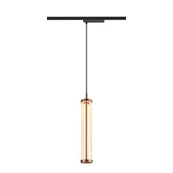 1- Luminaire à suspension monophasé QUIMERA PHASE cylindrique IP20, cuivre gradable