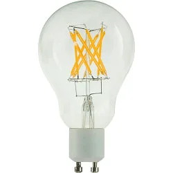 Ampoule à filament A60 CROSSED FILAMENT - PHASE A60 clair GU10 5W 400lm 2200K 330° CRI 90-100 gradable