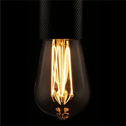 Ampoule à filament RUSIKA SOFT CAGE - PHASE ST64 clair E27 6W 2222K 330° gradable