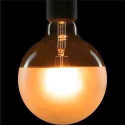 Lampe LED GLOBE 125 HALF MOON - PHASE G125 terne E27 6,5W 650lm 2700K 330° CRI 90-100 gradable