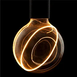 Lampe LED ILLUSION GLOBE 125 SLANTING TOP - SMOKEY - PHASE G125 terne E27 5W 350lm 2200K 330° CRI 90-100 gradable