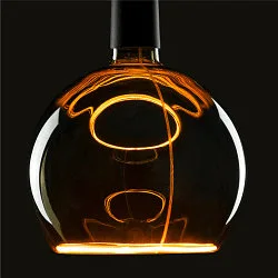Lampe LED FLOATING GLOBE 200 - SMOKEY BLACK- PHASE G200 terne E27 6W 300lm 1900K 330° gradable