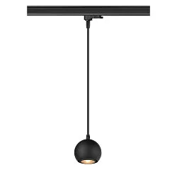 Luminaire suspendu triphasé LIGHT EYE® 90 Bas, en forme de boule GU10 IP20, noir mat gradable
