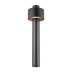 Lampadaire d’extérieur PHOTONI CYL POLE 75 cylindrique, résistant aux chocs E27 IP65, noir mat gradable