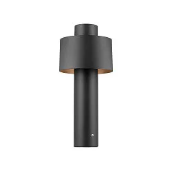 Luminaire en forme de borne PHOTONI CYL POLE 45 cylindrique, résistant aux chocs E27 IP65, noir mat gradable
