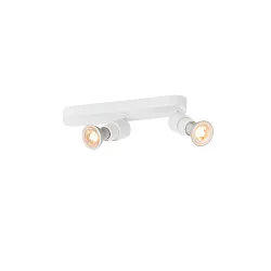 Applique et plafonnier PURI 2.0 BASIC ASYM rond, asymétrique GU10 IP20, blanche gradable