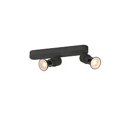 Applique et plafonnier PURI 2.0 BASIC ASYM rond, asymétrique GU10 IP20, noir gradable