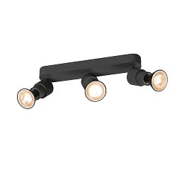 Applique et plafonnier PURI 2.0 BASIC LONG rond, langue GU10 IP20, noir gradable