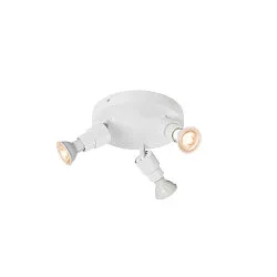 Applique et plafonnier PURI 2.0 BASIC 3 flammes GU10 IP20, blanche gradable