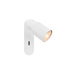wall and ceiling luminaire PURI 2.0 - TUBE square, with switch GU10 IP20, white dimmable