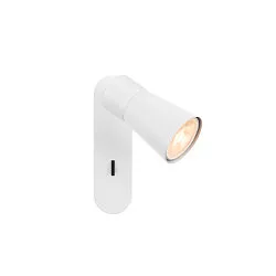 wall and ceiling luminaire PURI 2.0 - CONE square, with switch GU10 IP20, white dimmable