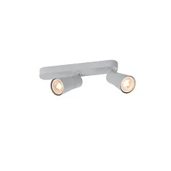 wall and ceiling luminaire PURI 2.0 - CONE 2 flames, asymmetrical GU10 IP20, grey dimmable