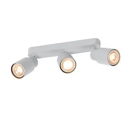 Applique et plafonnier PURI 2.0 - TUBE 3 flammes, langue GU10 IP20, gris gradable