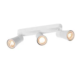 Applique et plafonnier PURI 2.0 - CONE 3 flammes, langue GU10 IP20, blanche gradable