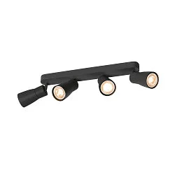 Applique et plafonnier PURI 2.0 - DOME 4 flammes, langue GU10 IP20, noir gradable