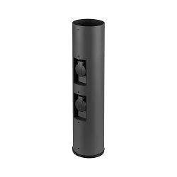 Pied de lampe M-POL 60 - POLE 53.4CM 2 voies, 4 pôles, avec prise de courant, anthrazit