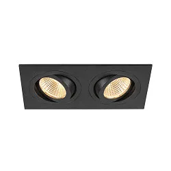 Plafonnier encastré NEW TRIA® 155 PHASE à 2 flammes, rigide, carré IP20