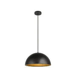 Luminaire à suspension FORCHINI M 40 Bas, semi-circulaire E27 IP20, noir mat gradable