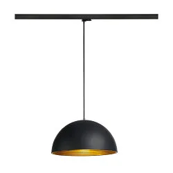 Luminaire suspendu triphasé FORCHINI M 40 TRACK E27 IP20, noir gradable