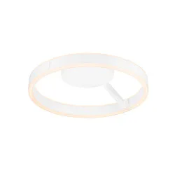 Applique et plafonnier ONE PHASE Ø40CM haut bas, CCT Switch, forme de l'anneau IP20, blanc mat gradable