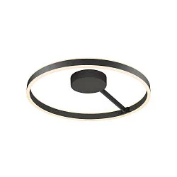 wall and ceiling luminaire ONE PHASE Ø 60CM up / down, CCT Switch, ring shape IP20, black matt dimmable