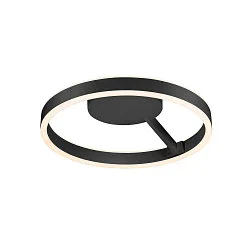 Applique et plafonnier ONE DALI Ø40CM haut bas, contrôlable par DALI, CCT Switch, forme de l'anneau IP20, noir gradable