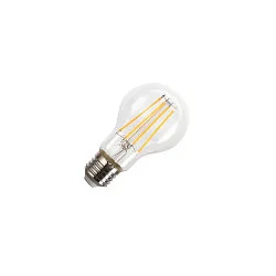 Lampe LED forme poire A60 HE >200LM/W CLEAR commutable A60 clair E27 3,8W 830lm 2700K 280° CRI >80 
