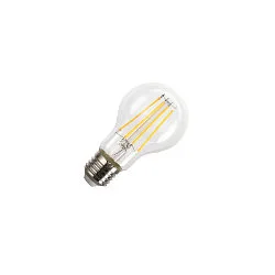 Lampe LED forme poire A60 HE >200LM/W CLEAR commutable A60 clair E27 3,8W 860lm 3000K 280° CRI >80 