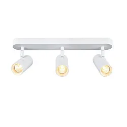 wall and ceiling luminaire NOBLO® TRIPLE PHASE DTW 3 flames, round, Dim-To-Warm IP20, white dimmable