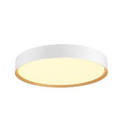 Luminaire de plafond DECONA 42 CL rond, adapté aux postes de travail avec écran IP44, or, blanche, laqué gradable