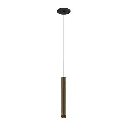 Luminaire à suspension GRIP!S adapté aux postes de travail avec écran IP20, bronze, noir gradable