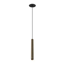 Luminaire à suspension GRIP!S adapté aux postes de travail avec écran IP20, bronze, noir gradable