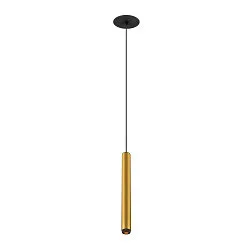 Luminaire à suspension GRIP!S adapté aux postes de travail avec écran IP20, or, noir gradable