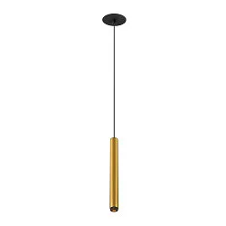 Luminaire à suspension GRIP!S adapté aux postes de travail avec écran IP20, or, noir gradable