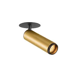 Plafonnier encastré GRIP!M cylindrique IP20, or, noir, laqué gradable