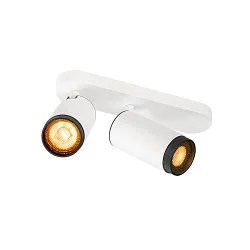 Luminaire de plafond GRIP! L SPOT CL DOUBLE cylindrique GU10 IP20, noir, blanche, laqué gradable