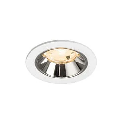 Plafonnier encastré NUMINOS® S adapté aux postes de travail avec écran IP20, chrome, blanche gradable