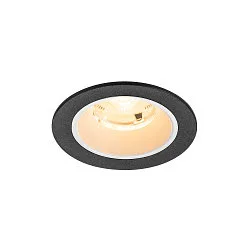 ceiling recessed luminaire NUMINOS® S round, suitable for VDU workstation IP20, black, white, lacquered dimmable