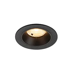 ceiling recessed luminaire NUMINOS® S round, suitable for VDU workstation IP20, black, lacquered dimmable