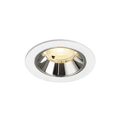 Plafonnier encastré NUMINOS® S adapté aux postes de travail avec écran IP20, chrome, blanche gradable