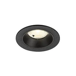ceiling recessed luminaire NUMINOS® S round, suitable for VDU workstation IP20, black, lacquered dimmable