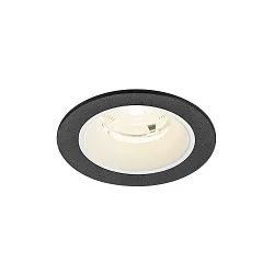 ceiling recessed luminaire NUMINOS® S round, suitable for VDU workstation IP20, black, white, lacquered dimmable