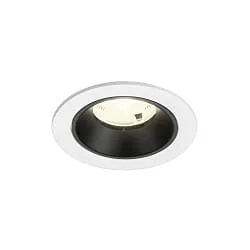 Plafonnier encastré NUMINOS® S adapté aux postes de travail avec écran IP20, noir, blanche gradable