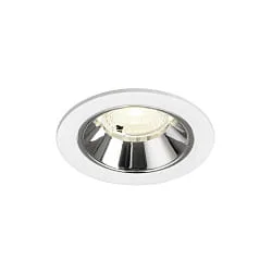 Plafonnier encastré NUMINOS® S adapté aux postes de travail avec écran IP20, chrome, blanche gradable