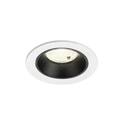 Plafonnier encastré NUMINOS® S adapté aux postes de travail avec écran IP20, noir, blanche gradable