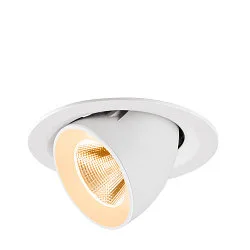Plafonnier encastré NUMINOS® GIMBLE M adapté aux postes de travail avec écran IP20, blanche, laqué gradable