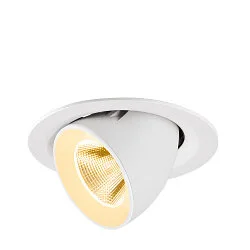 Plafonnier encastré NUMINOS® GIMBLE M adapté aux postes de travail avec écran IP20, blanche, laqué gradable