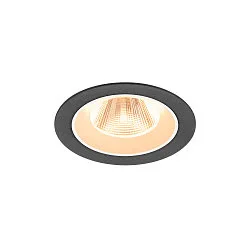 ceiling recessed luminaire NUMINOS® M round, suitable for VDU workstation IP20, black, white, lacquered dimmable