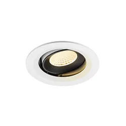 Plafonnier encastré NUMINOS® MOVE M pivotant, adapté aux postes de travail avec écran IP20, noir, blanche gradable