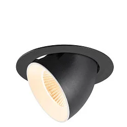 Plafonnier encastré NUMINOS® GIMBLE XL adapté aux postes de travail avec écran IP20, noir, blanche, laqué gradable